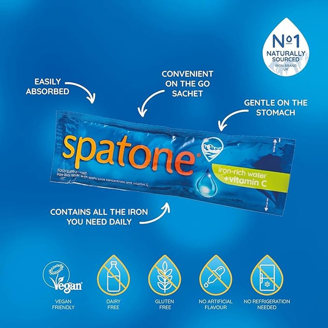Spatone Natural Iron + Vitamin C Apple Flavour - 42 Sachets