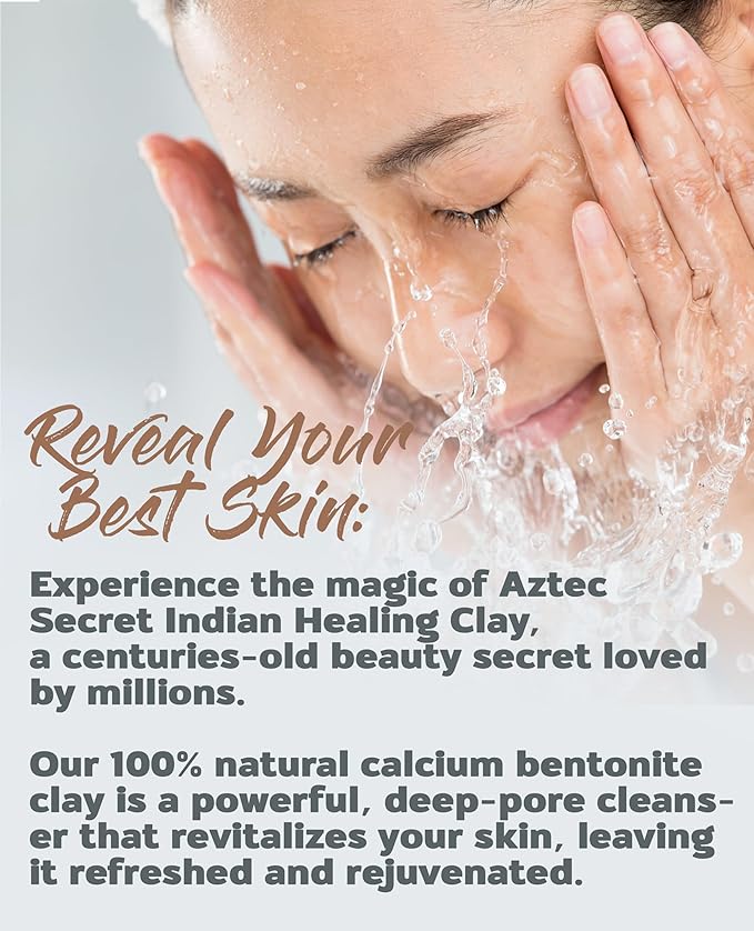 Aztec Secret – Indian Healing Clay 2 lb – Deep Pore Cleansing Facial & Body Mask – The Original 100% Natural Calcium Bentonite Clay