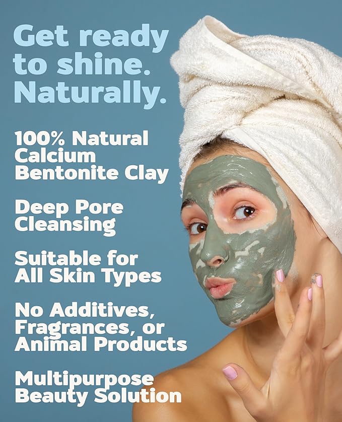 Aztec Secret – Indian Healing Clay 2 lb – Deep Pore Cleansing Facial & Body Mask – The Original 100% Natural Calcium Bentonite Clay