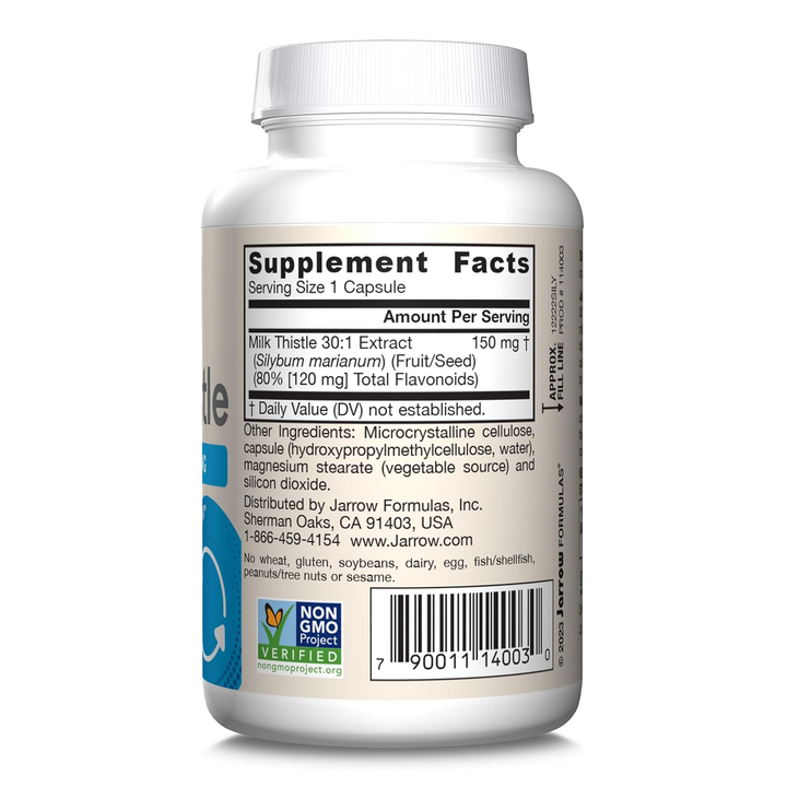 Jarrow Formulas Milk Thistle 100 Capsules - Supplement Facts