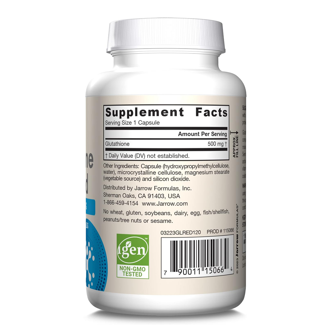 Jarrow Formulas Glutathione Reduced 120 Capsules - Serving Size 1 Capsule