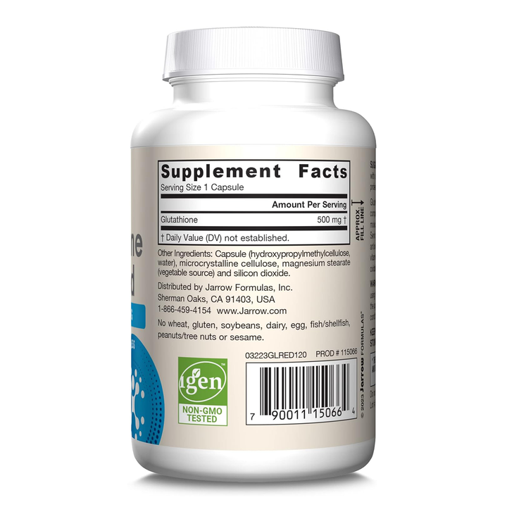 Jarrow Formulas Glutathione Reduced 120 Capsules - Serving Size 1 Capsule