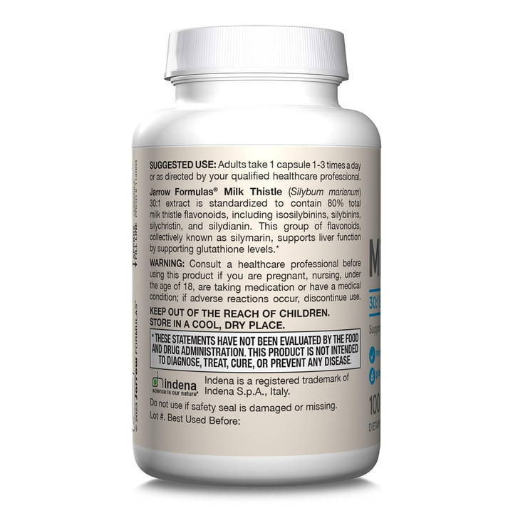Jarrow Formulas Milk Thistle 100 Capsules - Suggested Use