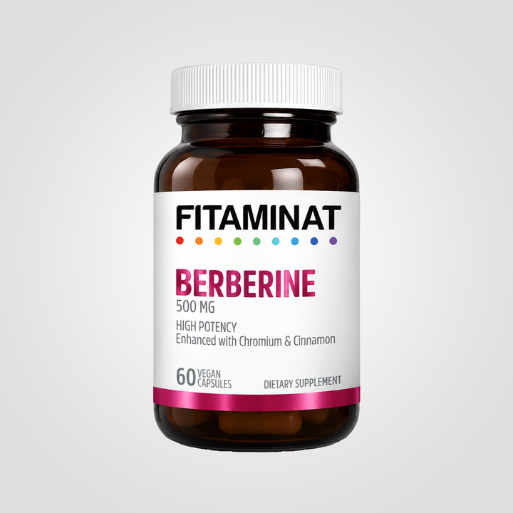 FITAMINAT Berberine with Chromium – Plant-Sourced Berberine HCl | 60 Vegan Capsules