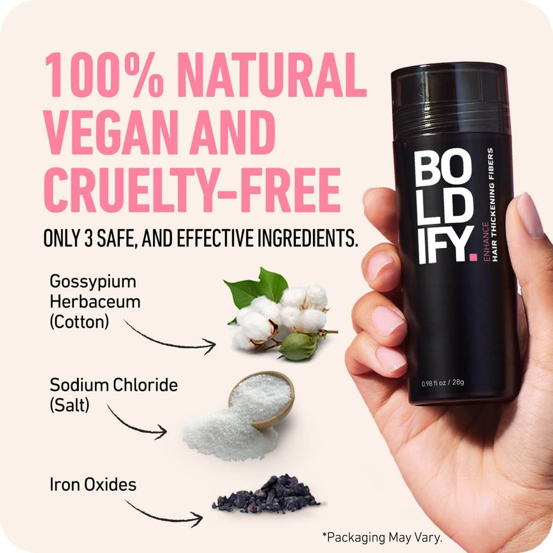 Boldify Hair Thickening Fibers 12g - Natural Vegan and Cruelty Free