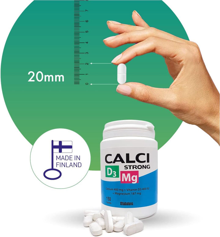 Vitabalans Calci Strong Vitamin D3 150 Tablets - Tablet Measurement