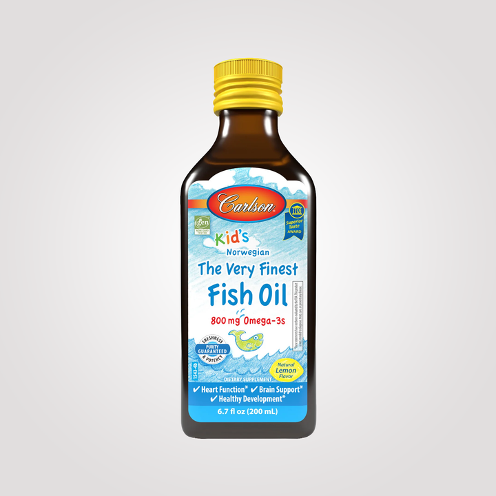 Carlson The Very Finest Fish Oil 800mg Omega-3 Natural Lemon for Kids - 200ml