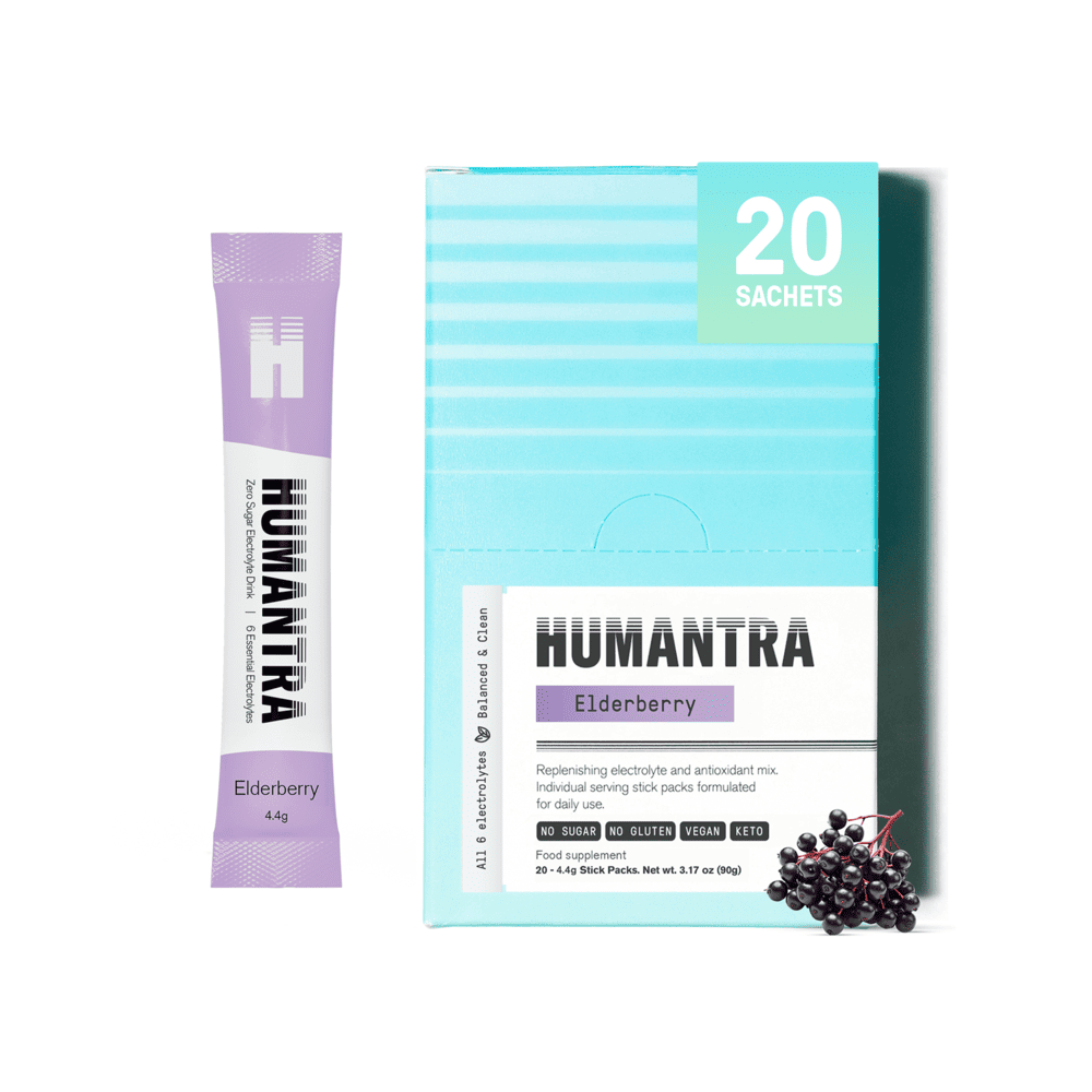 Humantra Electrolyte Powder – Elderberry | 20 Sachets