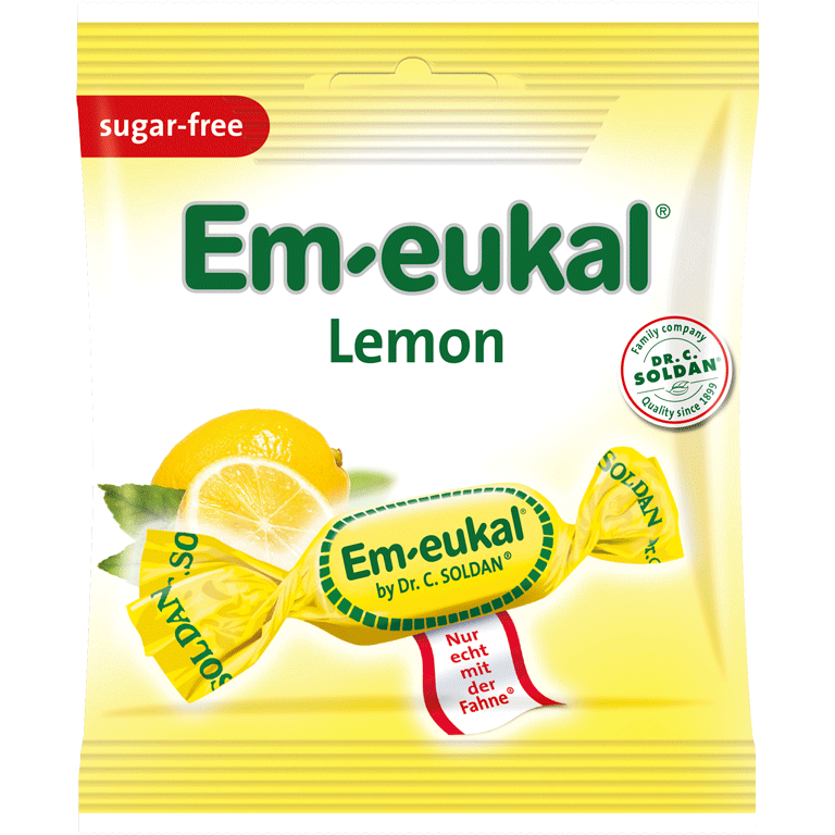 Em-eukal Lemon, Sugar-free, Lemon Drops with Vitamin C 50g - Main Image