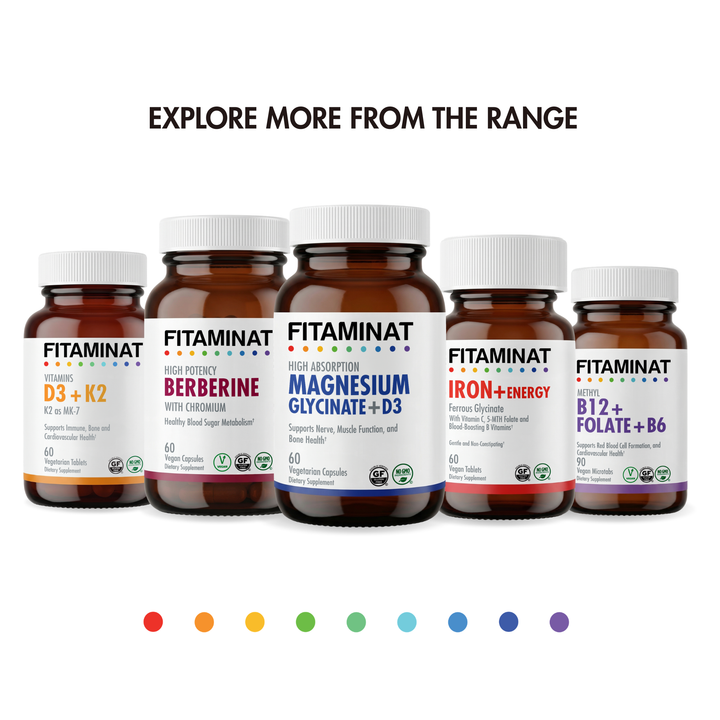 FITAMINAT Vitamin D3 + K2 MK-7 – 2500 IU D3 & 55 mcg K2 – 60 Vegetarian Tablets