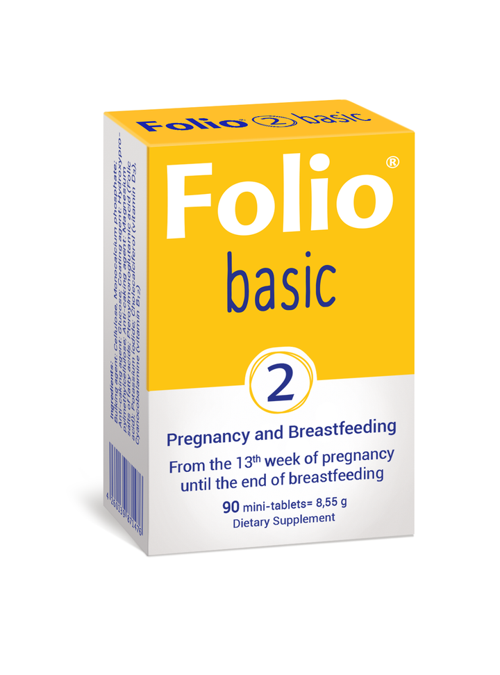 Folio 2 Basic Pregnancy and Breastfeeding Supplement 90 Mini Tablets