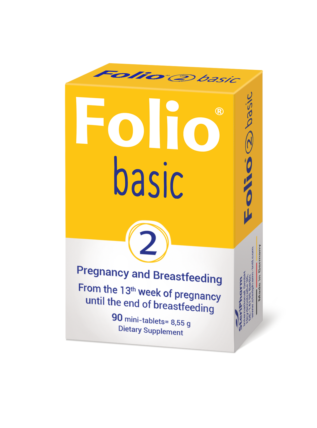 Folio 2 Basic Pregnancy and Breastfeeding Supplement 90 Mini Tablets