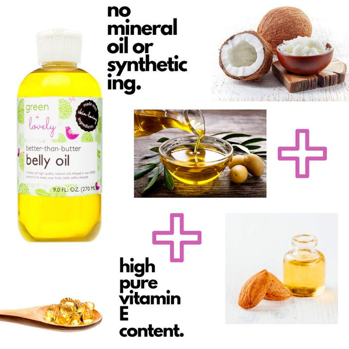 Green and Lovely Better than Butter Pregnancy Belly Oil 270ml - Pure Vitamin E Content