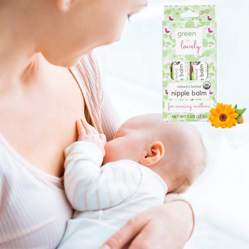 Green and Lovely Nature's Herbal Nursing Nipple Balm 28g - Gentle Nipple Cream