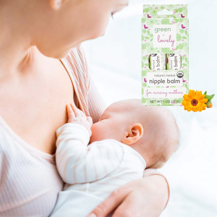 Green and Lovely Nature's Herbal Nursing Nipple Balm 28g - Gentle Nipple Cream