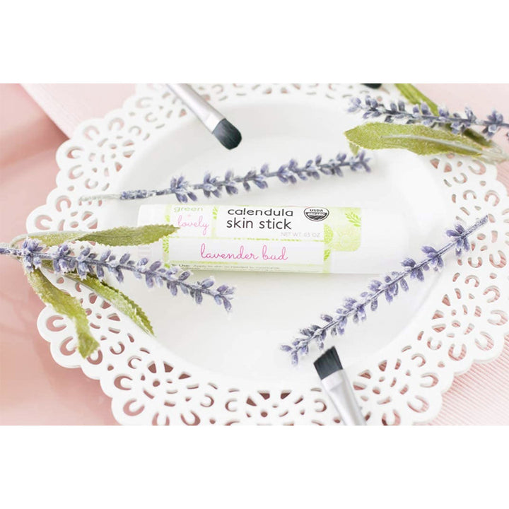 Green and Lovely Lavender Bud Organic Skin Stick, Portable Lotion 14g - Portable And Easy To Apply