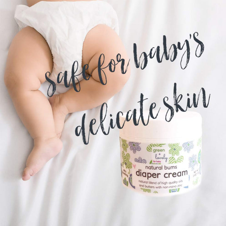 Green and Lovely Natural Bums Diaper Rash Cream 57g - Safe For Babies Delicate Skin