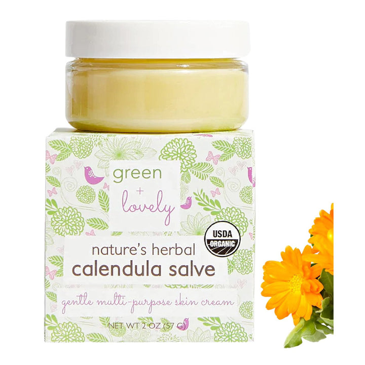 Green and Lovely Nature's Herbal Calendula Salve Unscented Organic 57g - Main Image