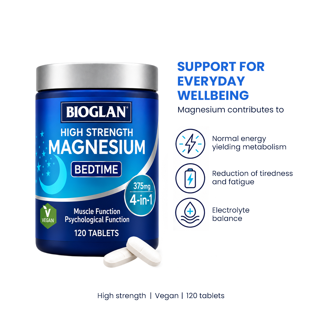 Bioglan Active Magnesium Tablets, High Strength 375mg - 120 Tablets