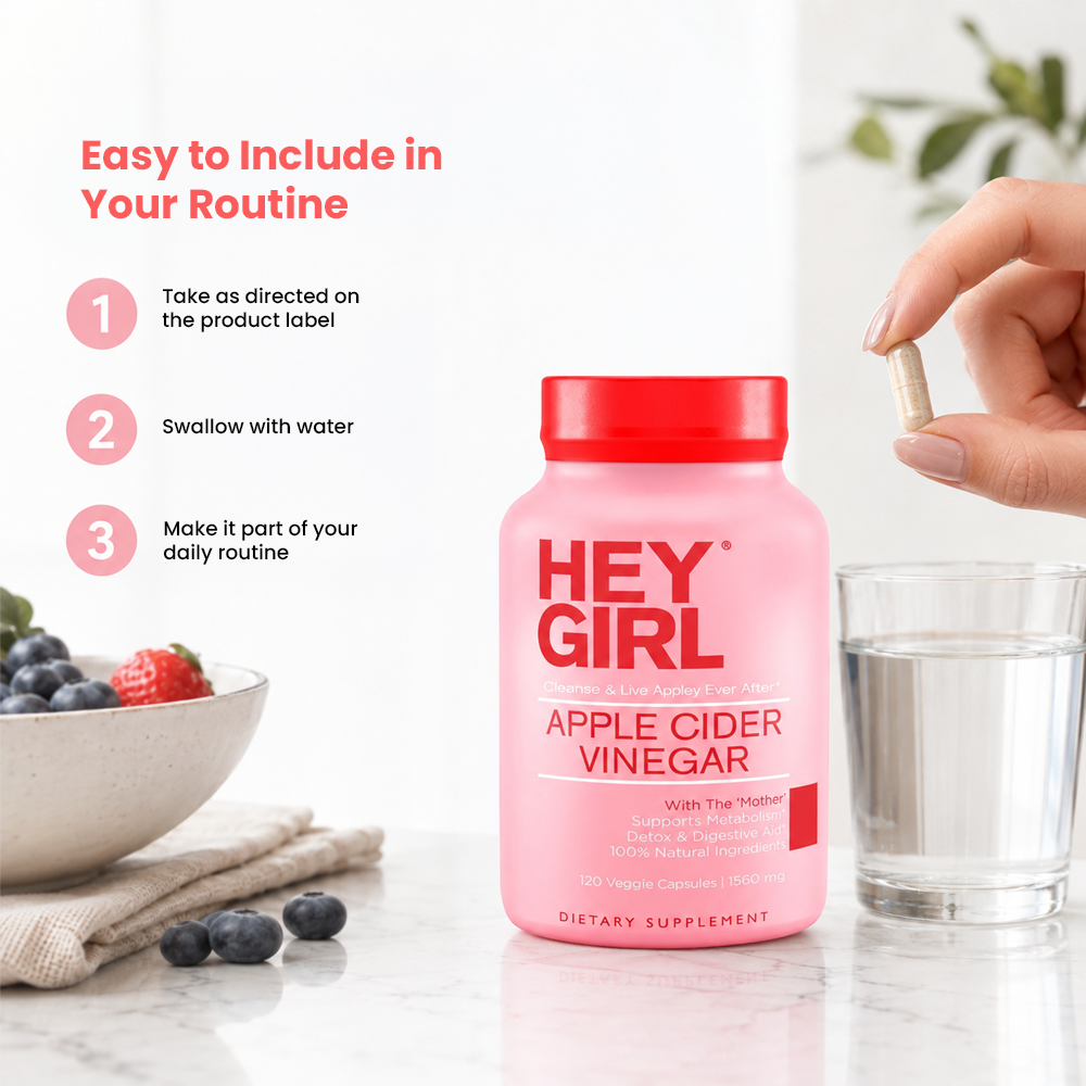 Hey Girl Apple Cider Vinegar - 120 Capsules