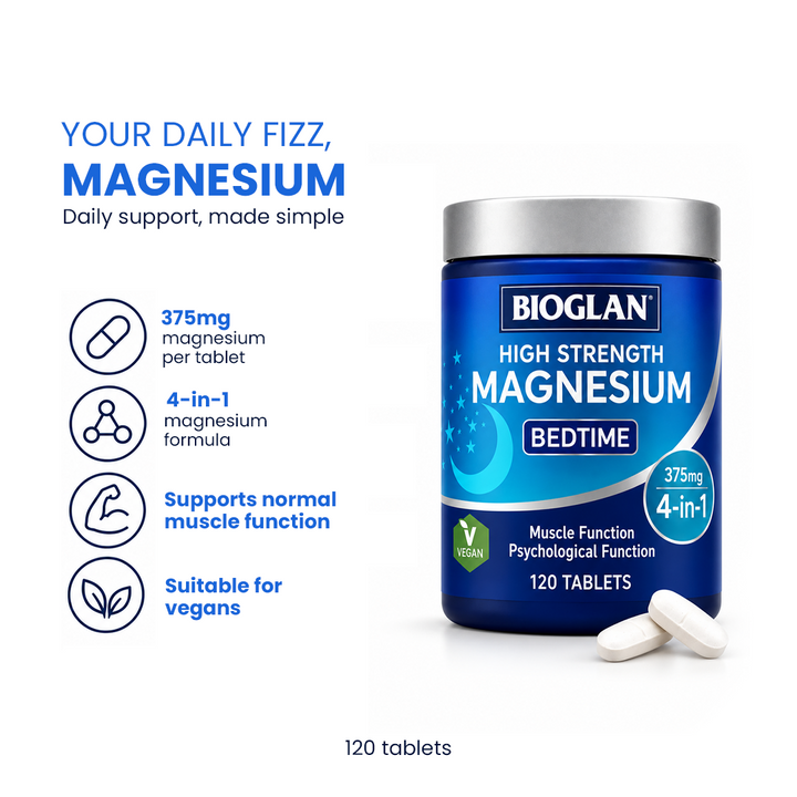 Bioglan Active Magnesium Tablets, High Strength 375mg - 120 Tablets
