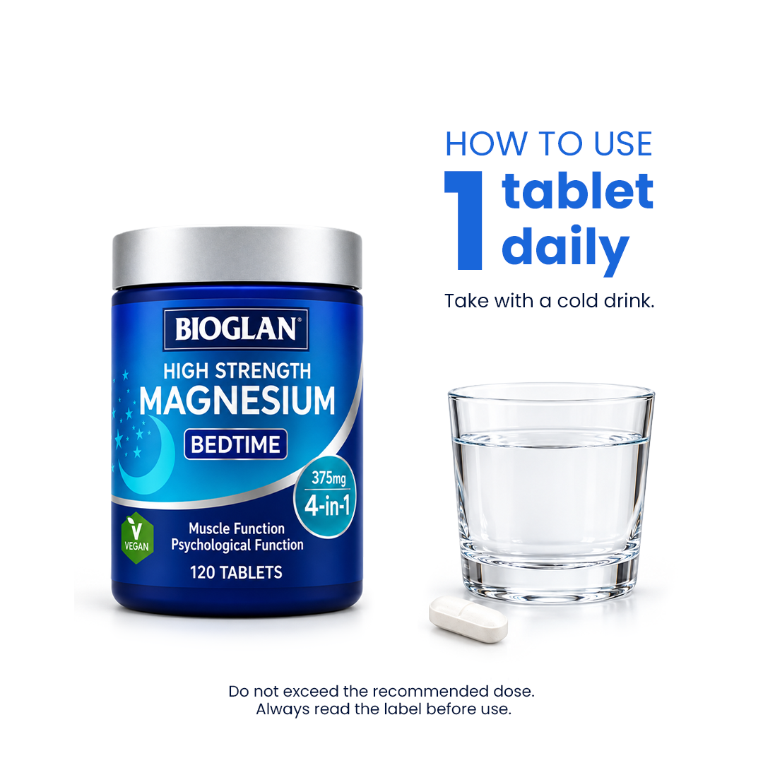Bioglan Active Magnesium Tablets, High Strength 375mg - 120 Tablets