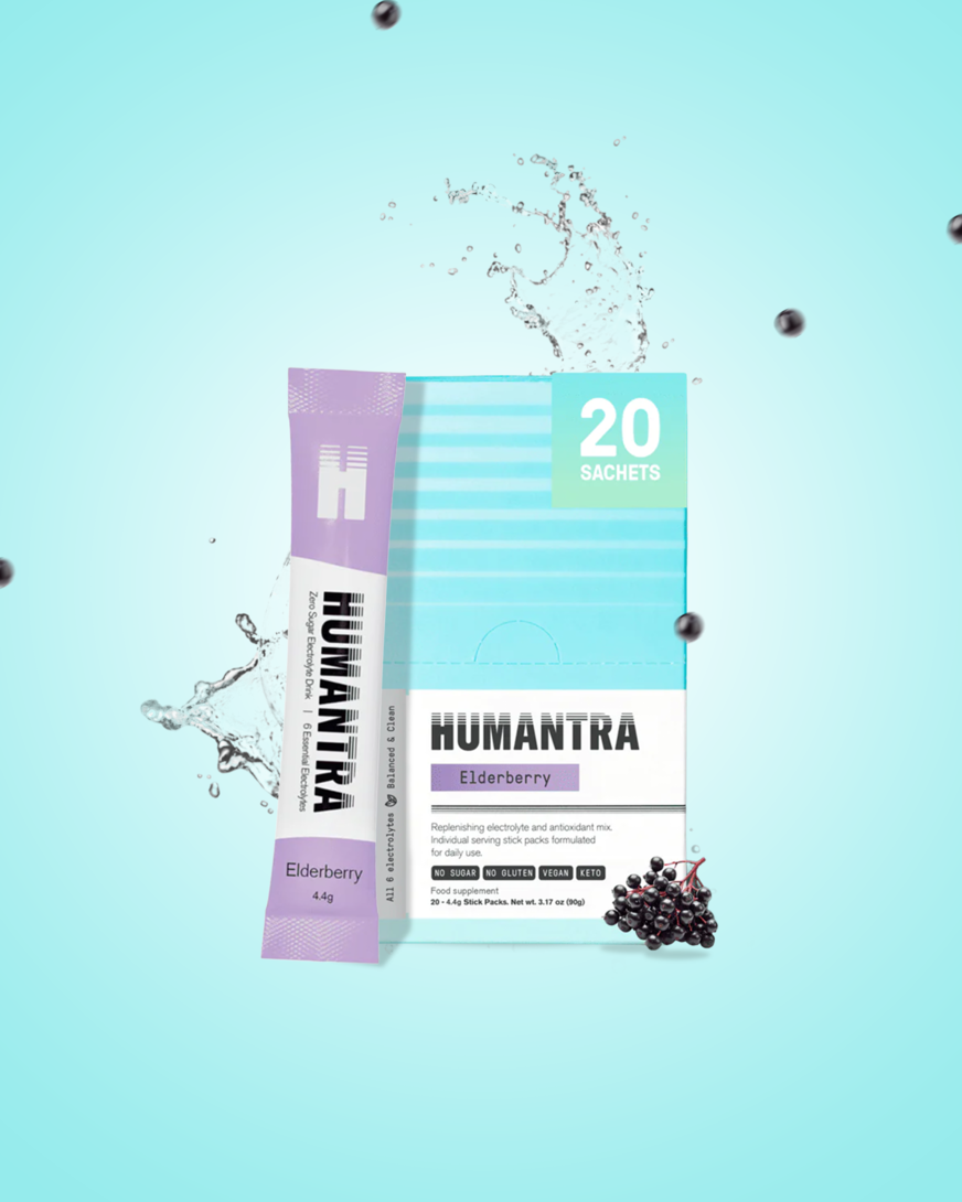 Humantra Electrolyte Powder – Elderberry | 20 Sachets
