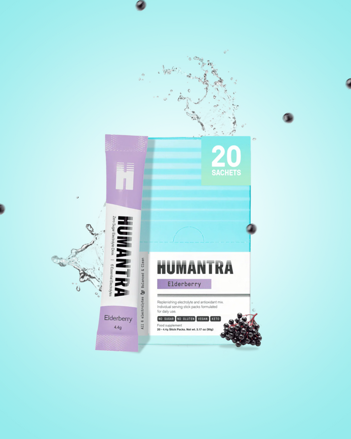 Humantra Electrolyte Powder – Elderberry | 20 Sachets