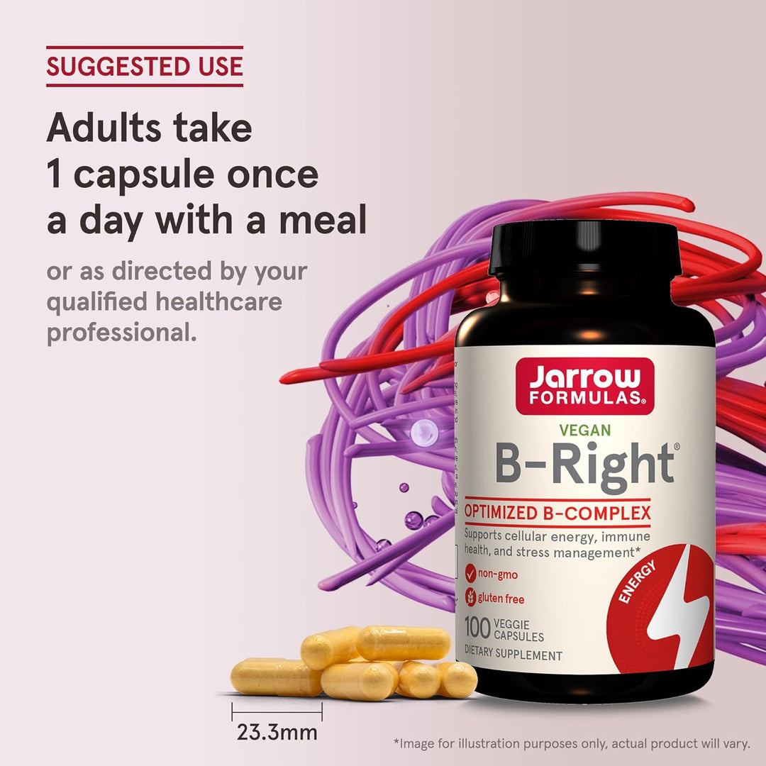 Jarrow Formulas B-Right Capsules 100 Capsules - Adults Take 1 Capsule Once A Day With A Meal
