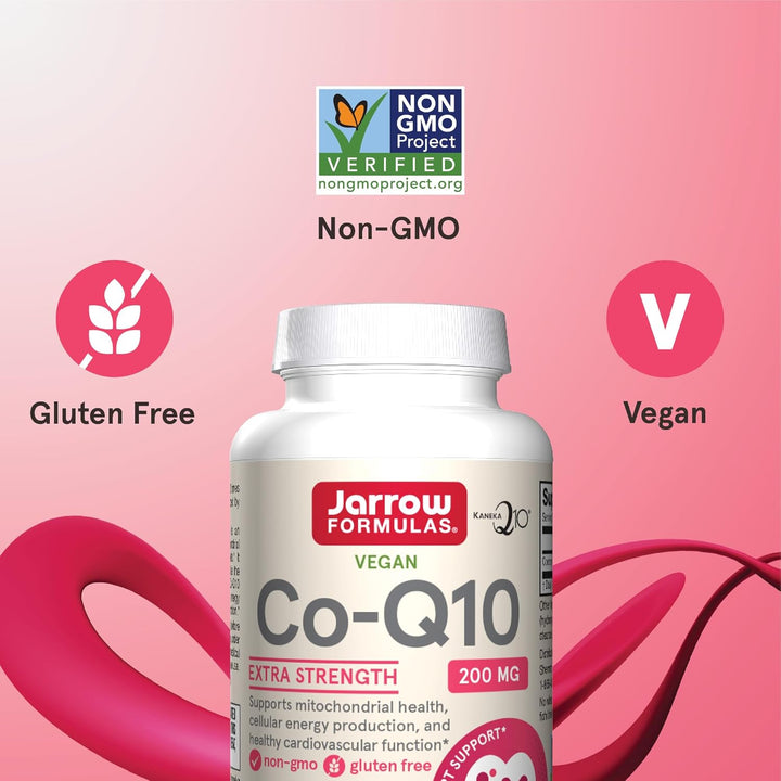Jarrow Formulas Co-Q10 60 Capsules - Gluten Free and Suitable for Vegans