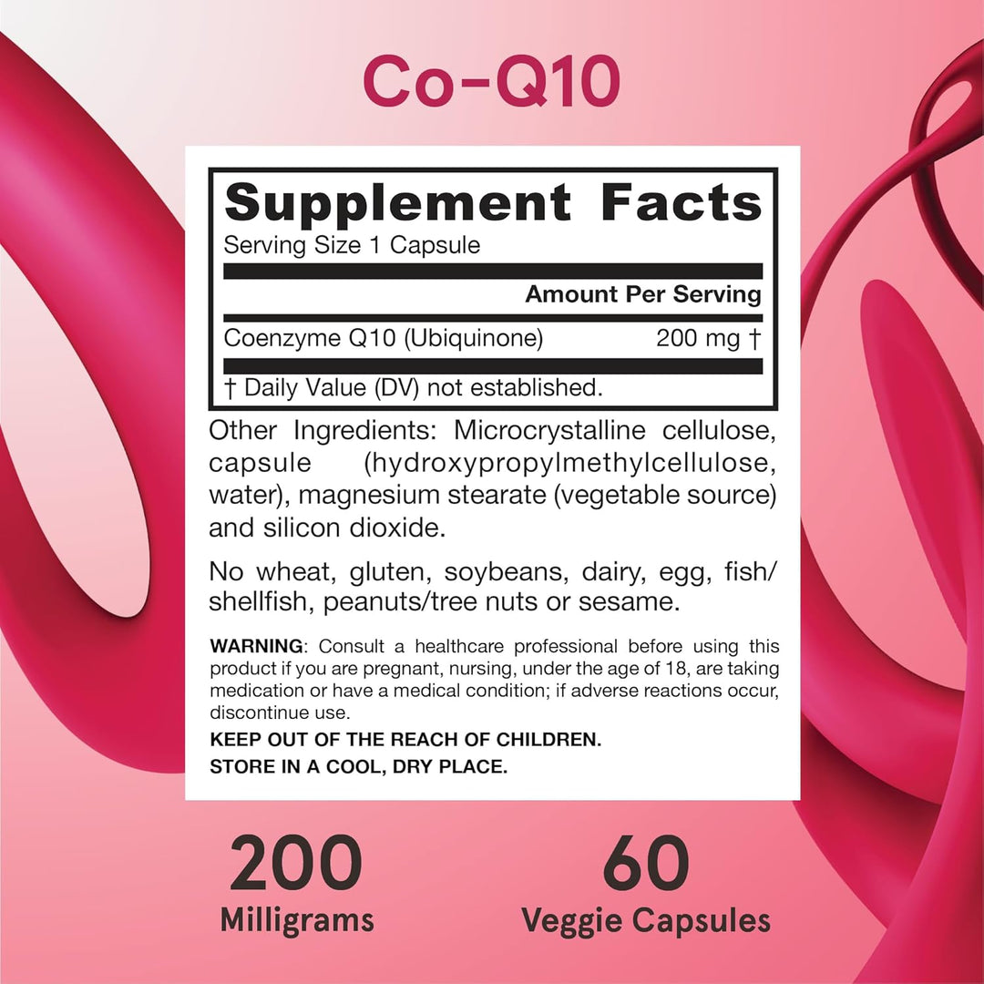 Jarrow Formulas Co-Q10 60 Capsules - Supplement Facts