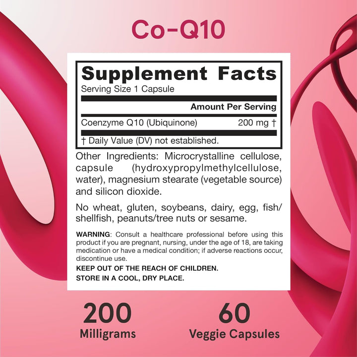 Jarrow Formulas Co-Q10 60 Capsules - Supplement Facts