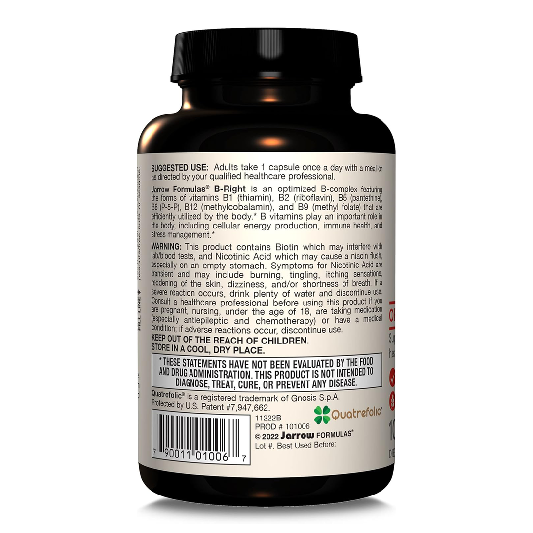 Jarrow Formulas B-Right Capsules 100 Capsules - Suggested Use