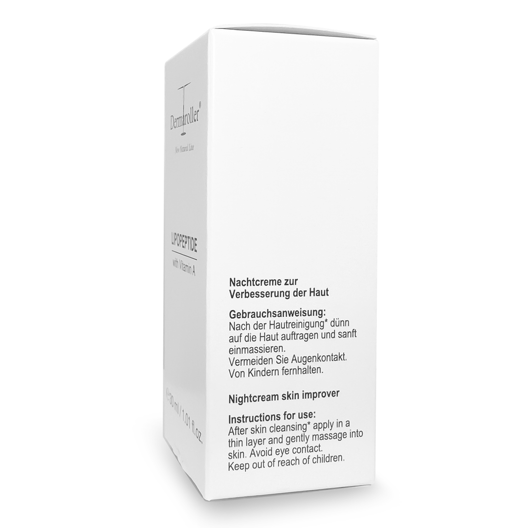 Dermaroller New Natural Line Lipopeptide Night Cream 30ml - Nightcream Skin Improver
