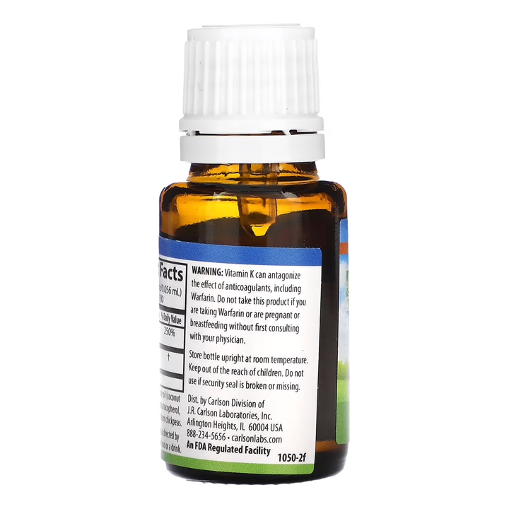 Carlson Super Daily D3 + K2 360 Vegetarian Drops - FDA Regulated