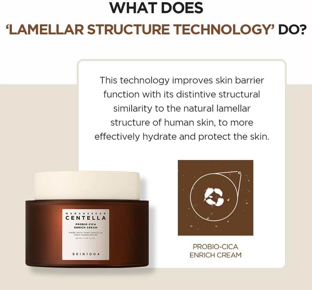 SKIN1004 Madagascar Centella Probio-Cica Enrich Cream 50ml - Lamellar Structure Technology