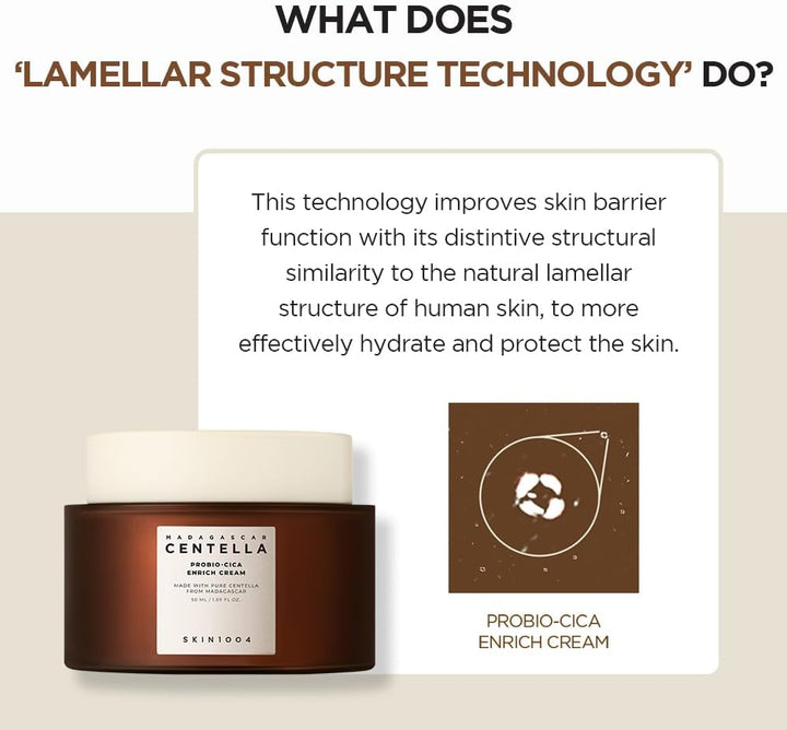 SKIN1004 Madagascar Centella Probio-Cica Enrich Cream 50ml - Lamellar Structure Technology