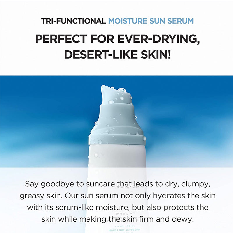 SKIN1004 Centella Madagascar Hyalu-CICA Water-fit Sun Serum 50ml - Firm Skin And Dewy