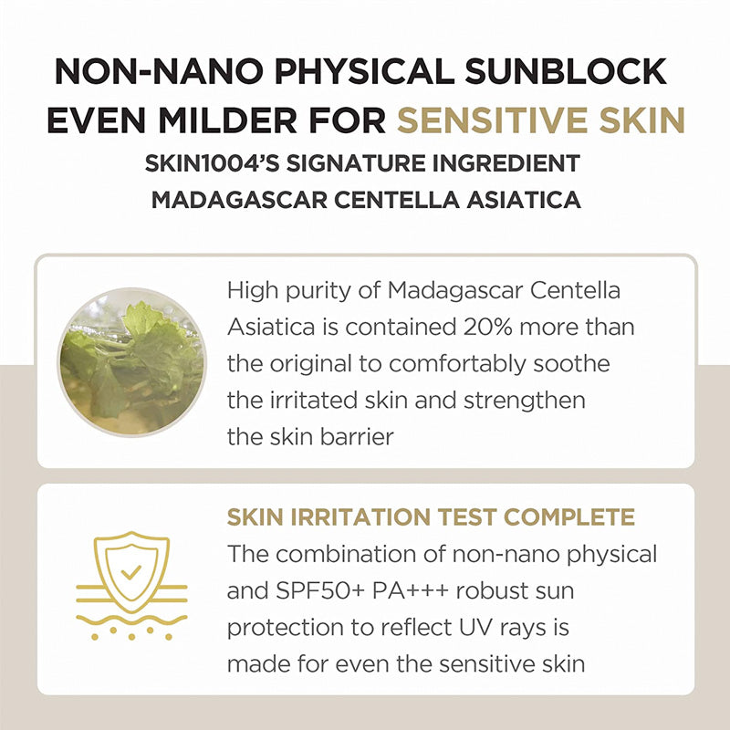 SKIN1004 Centella Madagascar Air-fit Suncream 50ml - Mild For Sensitive Skin
