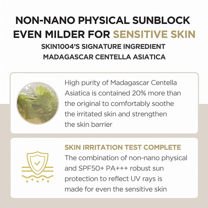 SKIN1004 Centella Madagascar Air-fit Suncream 50ml - Mild For Sensitive Skin