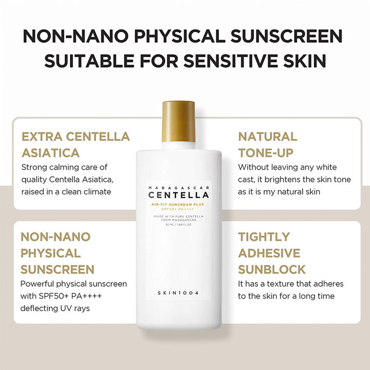 SKIN1004 Centella Madagascar Air-fit Suncream 50ml - Tightly Adhesive Sunblock