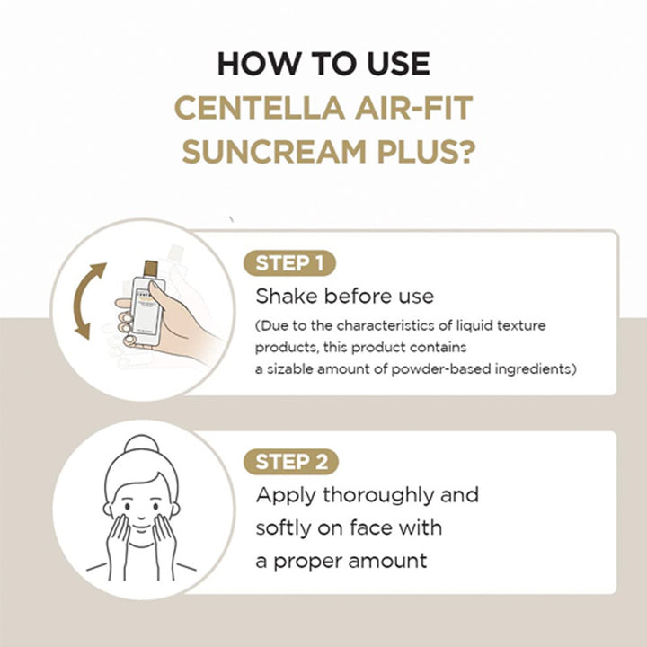 SKIN1004 Centella Madagascar Air-fit Suncream 50ml - How To Use
