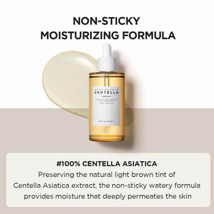 SKIN1004 Centella Madagascar Ampoule 100ml - Non Sticky Moisturizing Formula
