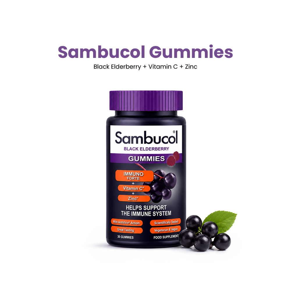Sambucol Black Elderberry Vitamin C + Zinc Gummies - 30 Gummies