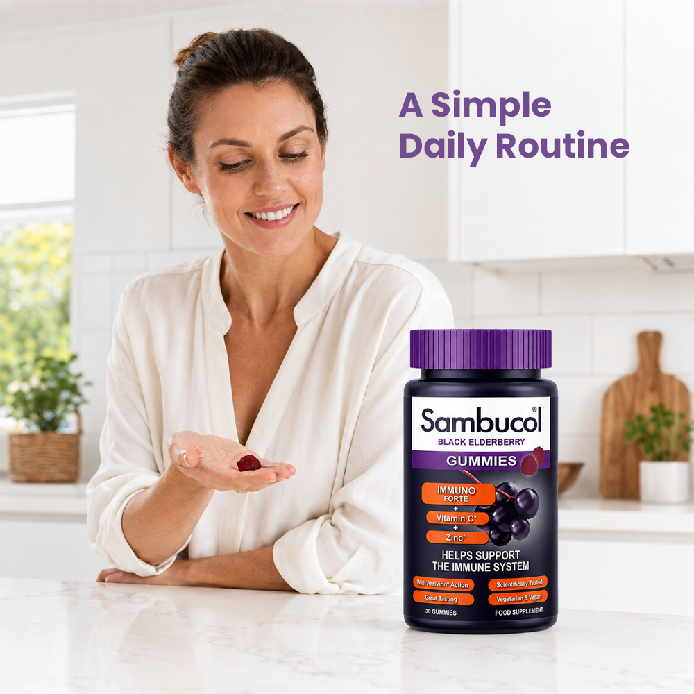 Sambucol Black Elderberry Vitamin C + Zinc Gummies - 30 Gummies