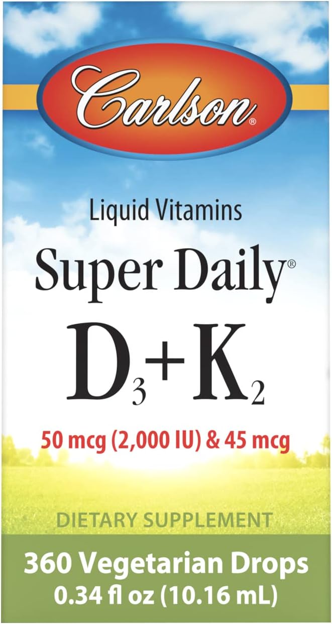 Carlson Super Daily D3 + K2 360 Vegetarian Drops - Food Supplement