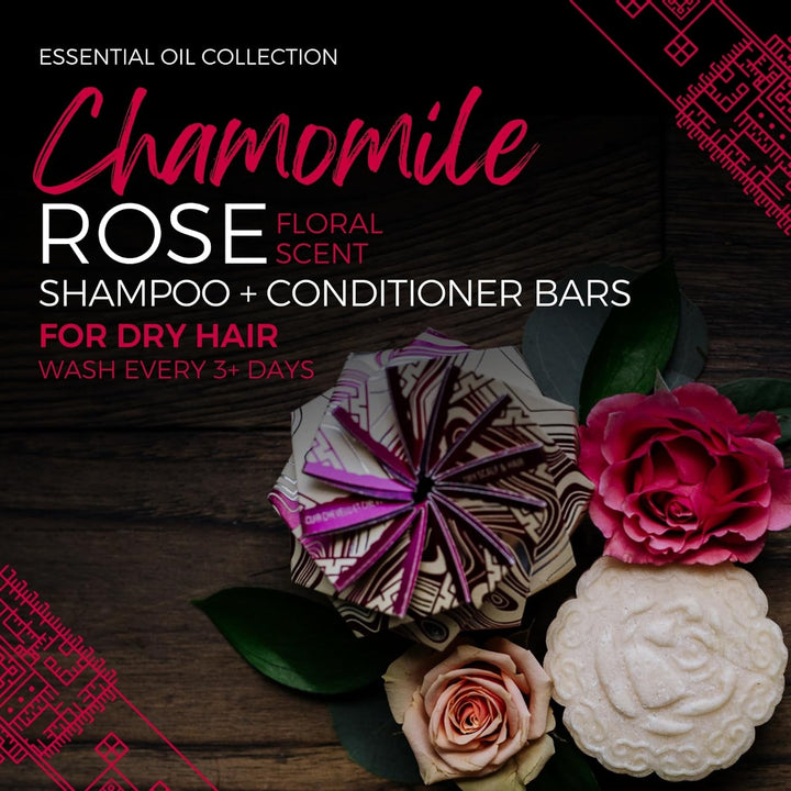 Viori Shampoo Bar Chamomile Rose, Ultra-Hydrating with Essential Oil  90g - Floral Scent