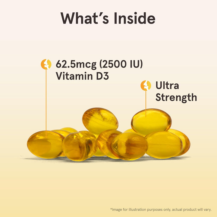 Jarrow Formulas Vitamin D3 2500 IU 100 Softgels - Whats Inside
