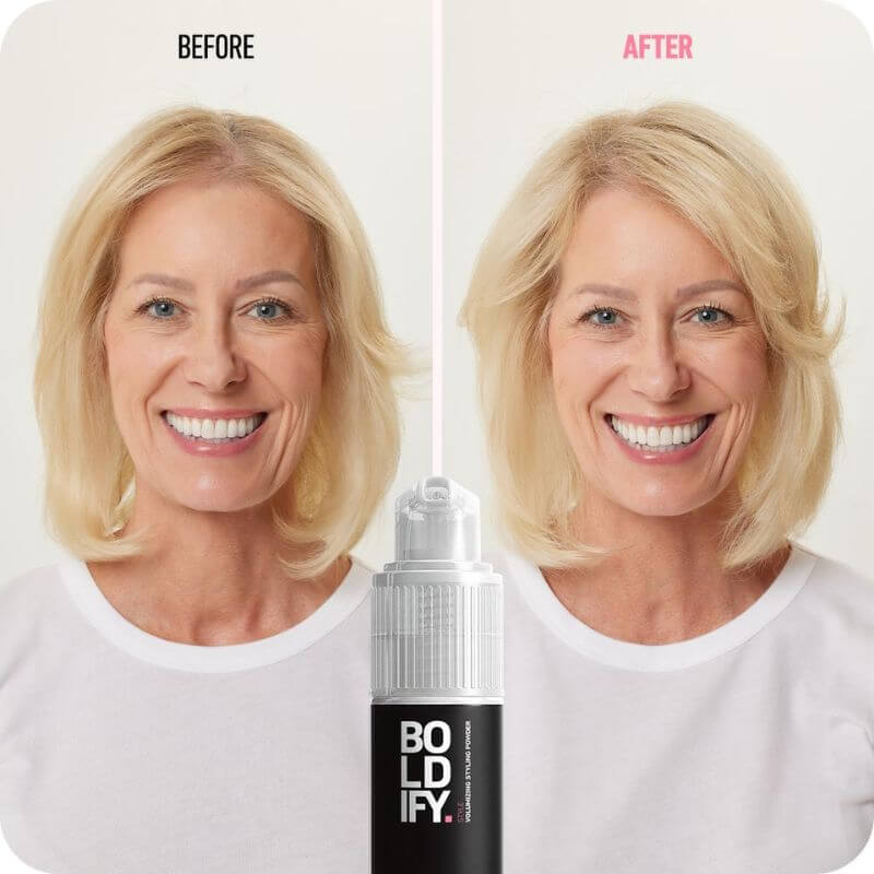 Boldify Hair Volumizing Styling Powder 12g - Before and After