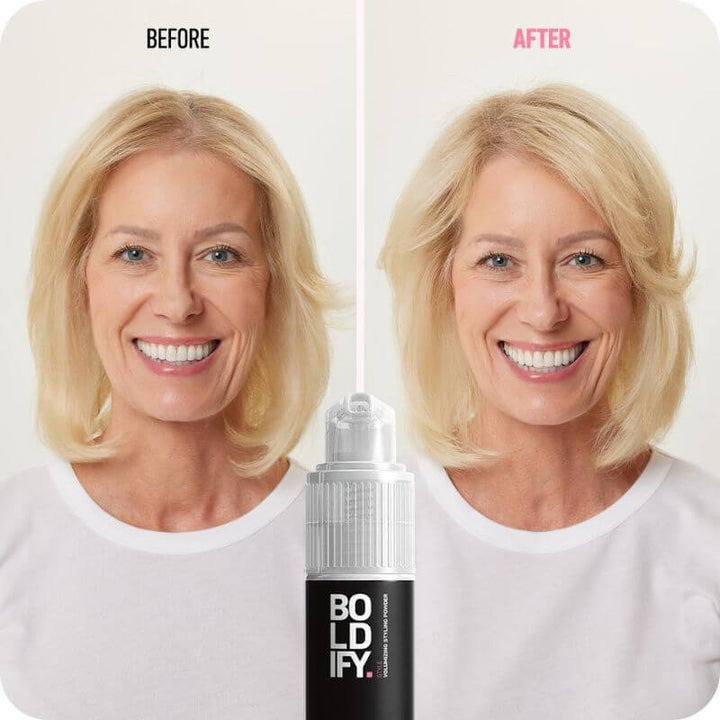 Boldify Hair Volumizing Styling Powder 12g - Before and After